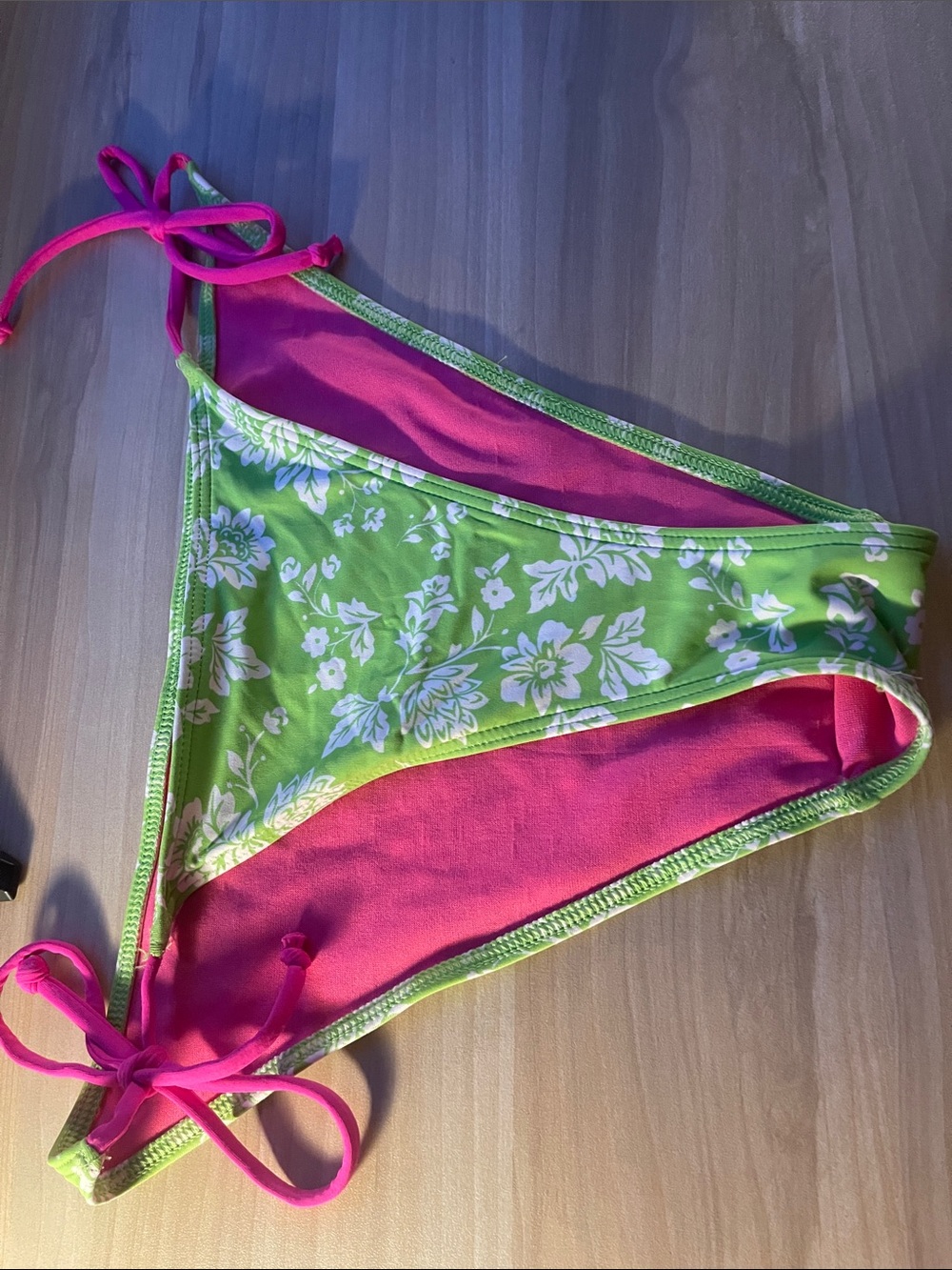 Abercrombie & Fitch Green & Pink Floral Bikini Bottom